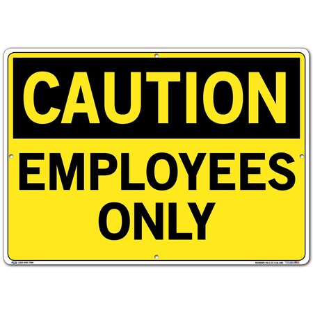 Vestil Aluminum Sign, 14-1/2" H, 20-1/2" W, Aluminum, Rectangle, English, SI-C-57-E-AL-080 SI-C-57-E-AL-080